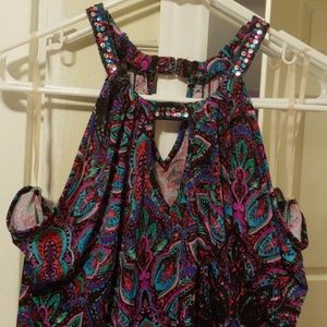 Lane bryant sleeveless top with beadwork